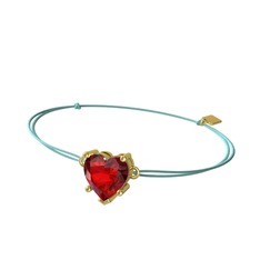 Ena Kalp Bileklik - Garnet 18 ayar altın bileklik #e4kyfy