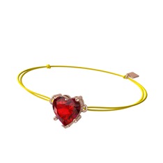 Ena Kalp Bileklik - Garnet 8 ayar rose altın bileklik #ffq7f2