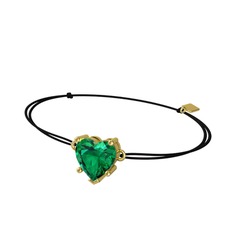 Ena Kalp Bileklik - Yeşil kuvars 925 ayar altın kaplama gümüş bileklik #fj4kco
