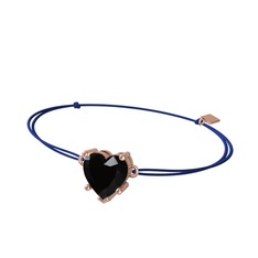 Siyah zirkon 14 ayar rose altın bileklik