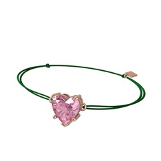 Ena Kalp Bileklik - Pembe kuvars 925 ayar rose altın kaplama gümüş bileklik #h2sd5f