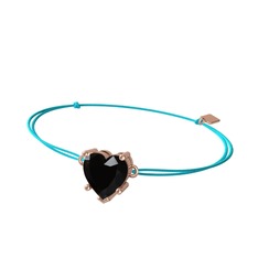 Siyah zirkon 14 ayar rose altın bileklik