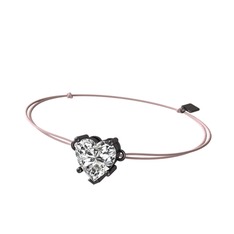 Ena Kalp Bileklik - Swarovski 925 ayar siyah rodyum kaplama gümüş bileklik #k32jyo