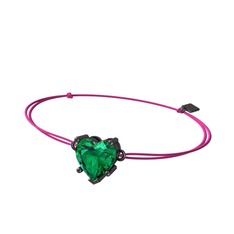 Ena Kalp Bileklik - Yeşil kuvars 925 ayar siyah rodyum kaplama gümüş bileklik #mq5ydj