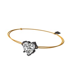 Ena Kalp Bileklik - Swarovski 925 ayar siyah rodyum kaplama gümüş bileklik #nvv7bc