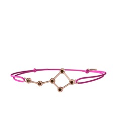 Dumanlı kuvars 14 ayar rose altın bileklik