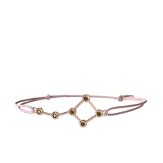 Peridot 14 ayar rose altın bileklik