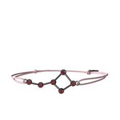Ursa Major Bileklik - Garnet 925 ayar siyah rodyum kaplama gümüş bileklik #13ru2od