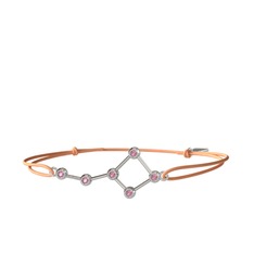 Ursa Major Bileklik - Pembe kuvars 18 ayar beyaz altın bileklik #14zqqjj