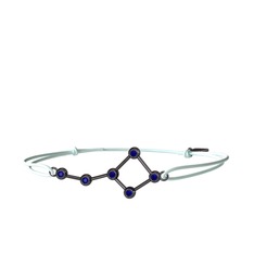 Ursa Major Bileklik - Lab safir 925 ayar siyah rodyum kaplama gümüş bileklik #15g0cip