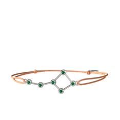 Ursa Major Bileklik - Yeşil kuvars 18 ayar beyaz altın bileklik #15ggx4b