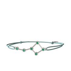 Ursa Major Bileklik - Kök zümrüt 8 ayar beyaz altın bileklik #16dro31