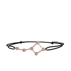 Ursa Major Bileklik - Beyaz zirkon 8 ayar rose altın bileklik #18661iv
