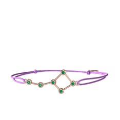 Ursa Major Bileklik - Kök zümrüt 14 ayar rose altın bileklik #193pz4d