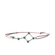 Ursa Major Bileklik - Yeşil kuvars 18 ayar beyaz altın bileklik #1abeqlc