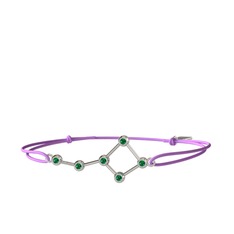 Ursa Major Bileklik - Yeşil kuvars 8 ayar beyaz altın bileklik #1b5356p