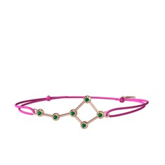 Ursa Major Bileklik - Yeşil kuvars 925 ayar rose altın kaplama gümüş bileklik #1bv7feg