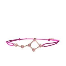 Pembe kuvars 8 ayar rose altın bileklik