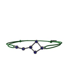 Ursa Major Bileklik - Lab safir 925 ayar siyah rodyum kaplama gümüş bileklik #1d1fboq