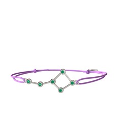 Ursa Major Bileklik - Kök zümrüt 18 ayar beyaz altın bileklik #1eb0ubi