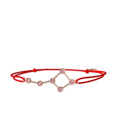 Ursa Major Bileklik - Pembe kuvars 925 ayar rose altın kaplama gümüş bileklik #1fxic39