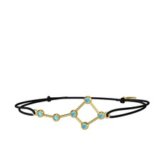 Akuamarin 14 ayar altın bileklik