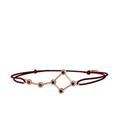 Dumanlı kuvars 18 ayar rose altın bileklik