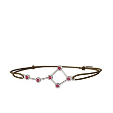 Ursa Major Bileklik - Rodolit garnet 14 ayar beyaz altın bileklik #1gzaieq