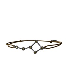 Ursa Major Bileklik - Peridot 925 ayar siyah rodyum kaplama gümüş bileklik #1hdq21t