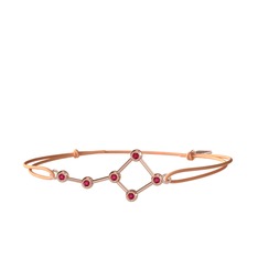 Ursa Major Bileklik - Rodolit garnet 925 ayar rose altın kaplama gümüş bileklik #1ibq0mu