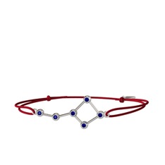 Ursa Major Bileklik - Lab safir 8 ayar beyaz altın bileklik #1ivjfss