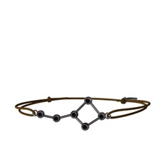 Ursa Major Bileklik - Siyah zirkon 925 ayar siyah rodyum kaplama gümüş bileklik #1j4sxp1