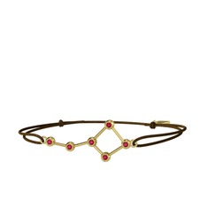 Rodolit garnet 925 ayar altın kaplama gümüş bileklik