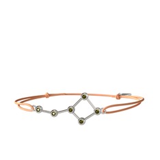 Ursa Major Bileklik - Peridot 14 ayar beyaz altın bileklik #1k5eir7