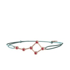 Rodolit garnet 18 ayar rose altın bileklik