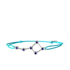 Lab safir 18 ayar beyaz altın bileklik