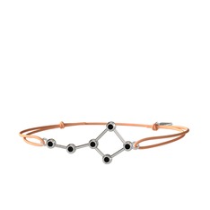 Ursa Major Bileklik - Siyah zirkon 14 ayar beyaz altın bileklik #1kr2kg7