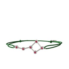 Ursa Major Bileklik - Rodolit garnet 14 ayar beyaz altın bileklik #1llowis