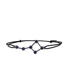 Ursa Major Bileklik - Lab safir 925 ayar siyah rodyum kaplama gümüş bileklik #1lwc29x