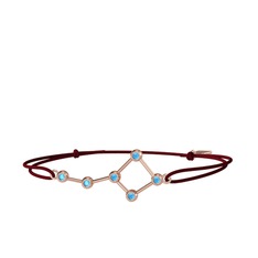 Akuamarin 18 ayar rose altın bileklik
