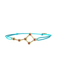 Rodolit garnet 14 ayar altın bileklik