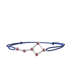 Rodolit garnet 18 ayar beyaz altın bileklik