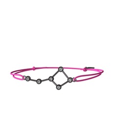 Ursa Major Bileklik - Beyaz zirkon 925 ayar siyah rodyum kaplama gümüş bileklik #1ojgjeb