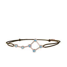 Ursa Major Bileklik - Akuamarin 925 ayar rose altın kaplama gümüş bileklik #1oo2jcx