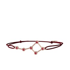 Rodolit garnet 14 ayar rose altın bileklik