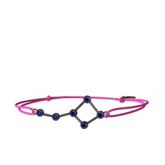 Ursa Major Bileklik - Lab safir 925 ayar siyah rodyum kaplama gümüş bileklik #1rr0f7y