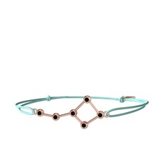 Siyah zirkon 14 ayar rose altın bileklik