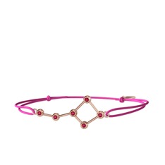 Rodolit garnet 14 ayar rose altın bileklik