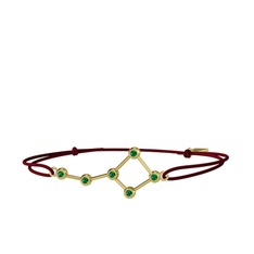 Yeşil kuvars 14 ayar altın bileklik