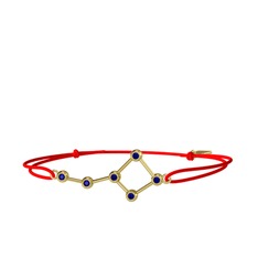 Lab safir 14 ayar altın bileklik